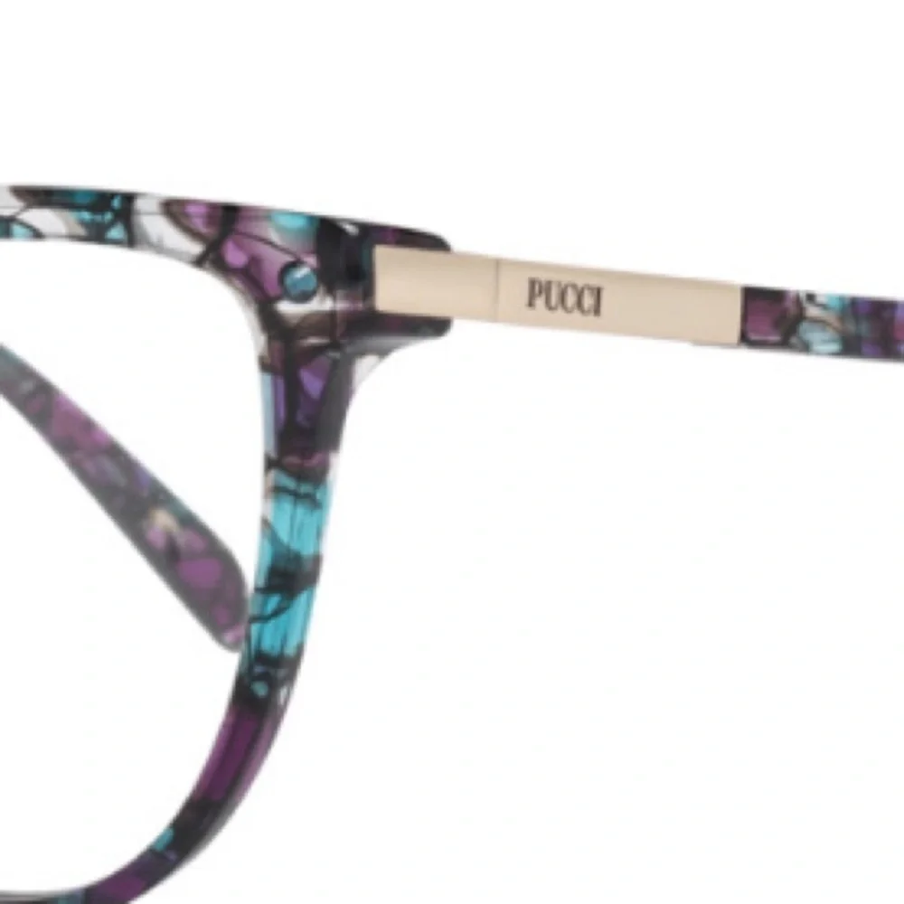 EMILIO PUCCI OPTICAL FRAMES GORGEOUS MULTI COLOR PRINT BLACK BLUE PURPLE 54MM